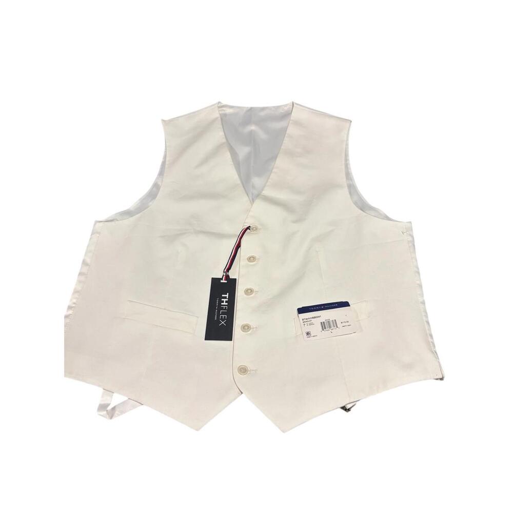 Tommy Hilfiger Men’s Blazer Vest - Size Large, THFlex Collection, Stylish White